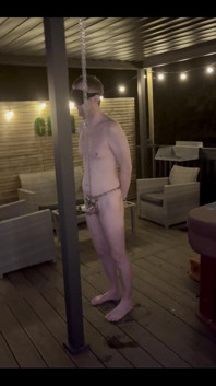 Chained Rod up Outside Naked