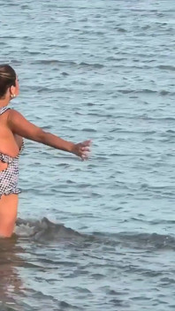Curvy Young MILF Skinny Dipping in October