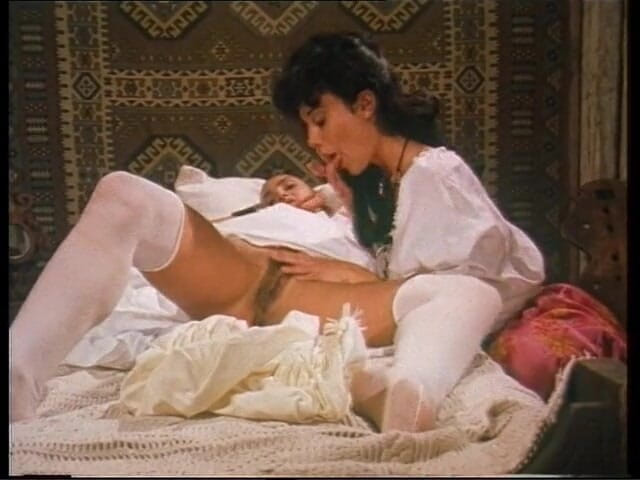Lesbian Illusion: Two hot lesbians with big boobs licking