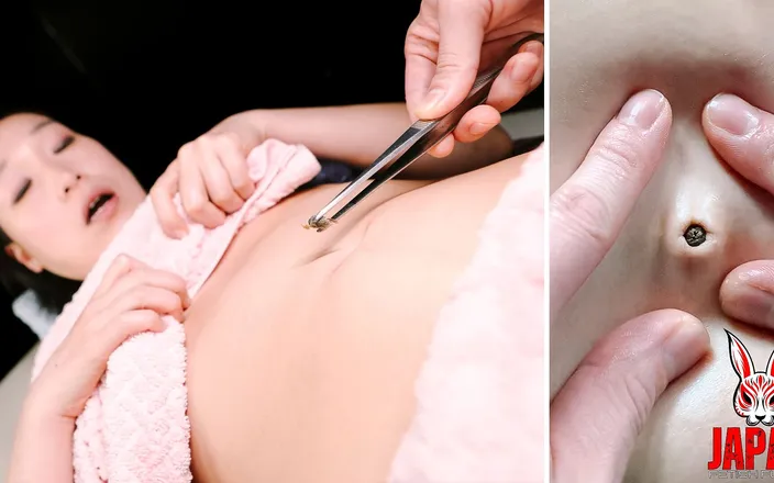 Japan Fetish Fusion: Oiled on the Table, Maiko Kobayashi Exposes Her Navel... and...