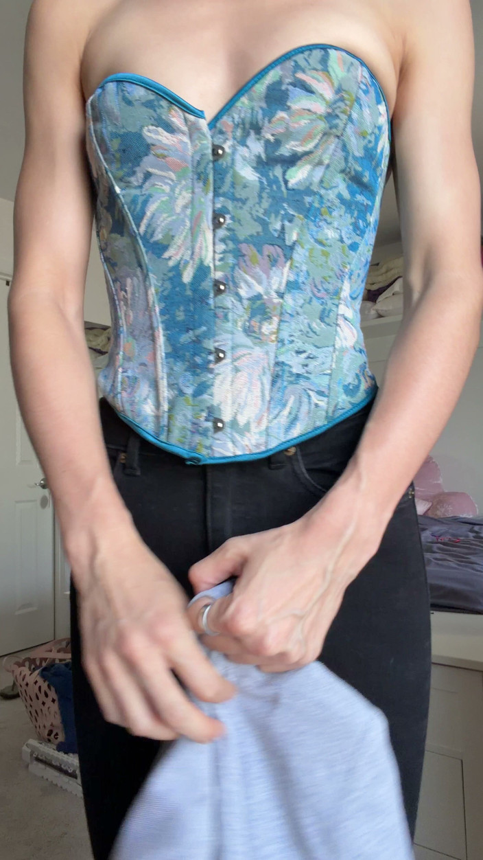 Ms_Emmy_Lynn: Sfw Korset Jeans Pakaian Perniagaan Seksi