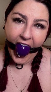 Lacey's Ballgag Play: a Submissive's Display of Devotion