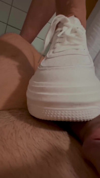 POV - You and 18 Years Old Teen Go to the Public Tpoilet Together and You Make Her Squirt in Her Sporty Thong