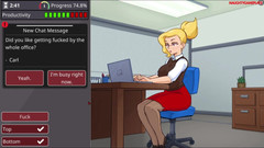 Naughty gameplays: Apenas Trabajando - Rubia Tetona Follada Por Todos En La Oficina -...
