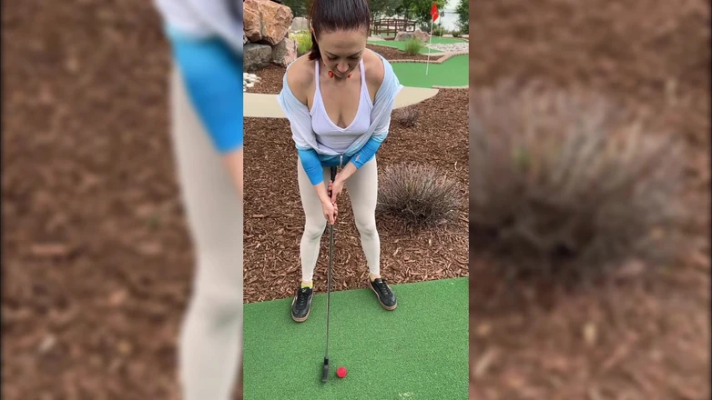 Bigmax8inch: Golfové rande se promění v kouření na střeše se sexy...