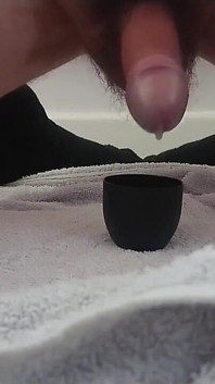 Slow Edging of Soft Uncut Cock with Leaking Cum and Swallow