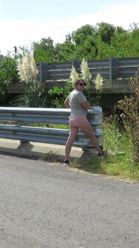 Patricia En El Puente Sobre La Carretera