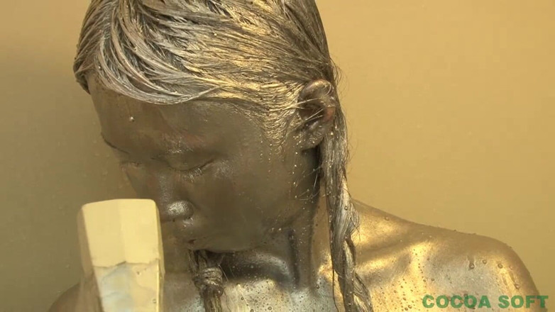 Cocoa Soft: As a cosplay costume, the whole body became silvery
