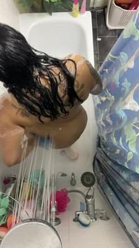 BBW Asian in the Shower