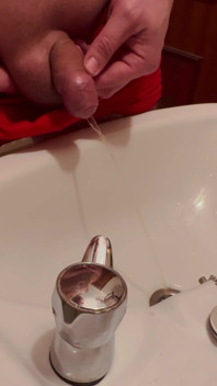 Peeing in the Sink.