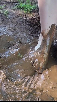 Barefoot Squishing & Playing in the Mud, Dirty Feet