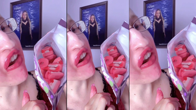 FinDom Goaldigger: Asmr Teeth Candy Eating - Asmr, Óculos de Olho, Gianess, Batom, Lábios...