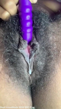 Close up Stimulating My Big Clit Hairy Pussy Creaming