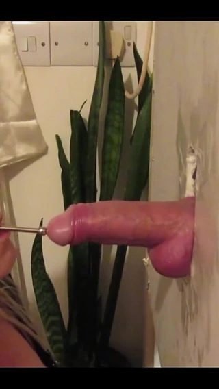Milf-T: Hot Wife at a Gloryhole and Sticking a Rod Down...