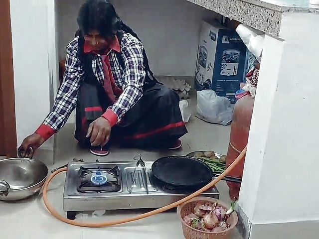 Sexy Step Sister and Virgin Young 18+ Boy Play a Sex Game In Kitchen When step mother was not in kitchen Full movie (Hotty Jiya Sharma)