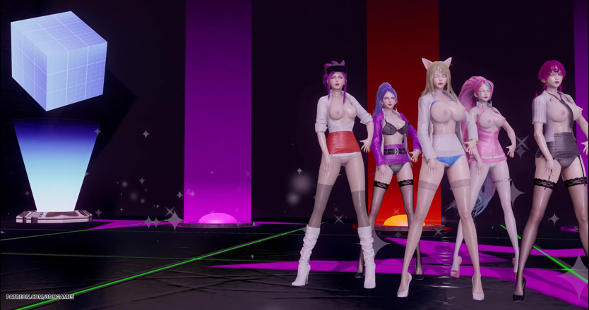 3D-Hentai Games: Chung Ha - Nhảy thoát y Ahri, Akali, Kaisa, Evelynn, Seraphine...