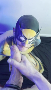 Wolverine Cosplay Getting Naked and Having Fun