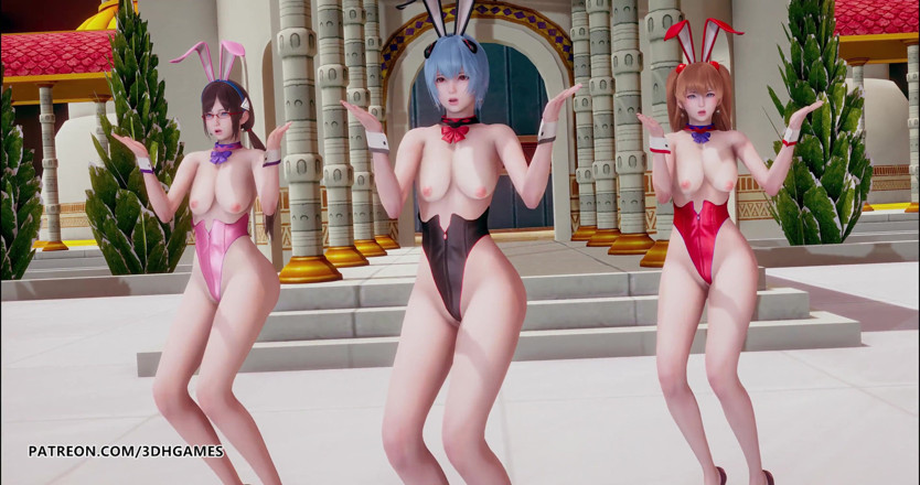 3D-Hentai Games: Somi - cumpleaños danza desnuda Evangelion Rei Ayanami Asuka Langley Sōryū...