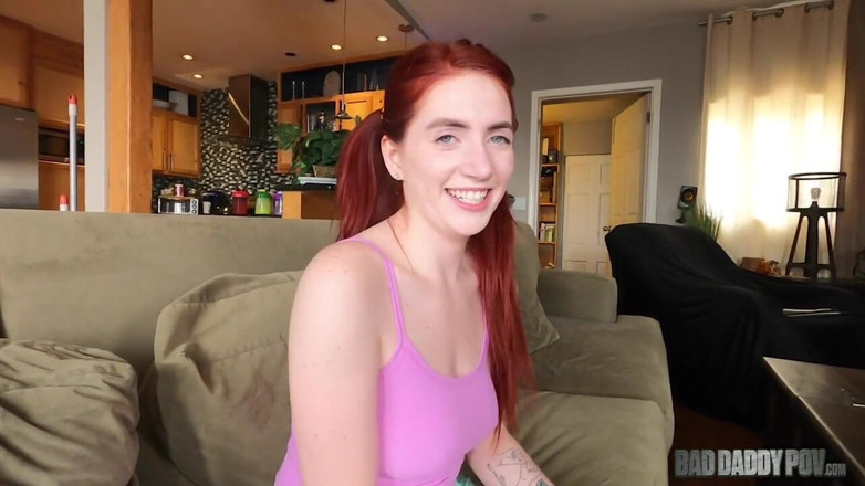 BadStepFamilyPov: Badfamilypov - Stepdaddy's Redhead Stepdaughter Teaches Him a Lesson in Love