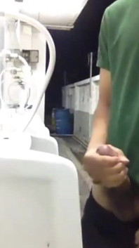 Excited Behind the Bathroom