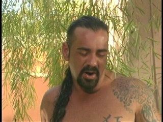 Super Babes: Lusty slut with ponytail deepthroats a thick dick in backyard...