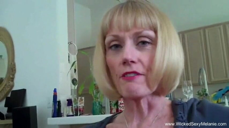 Wicked Sexy Melanie: Busty mature gets jizzed in her mouth