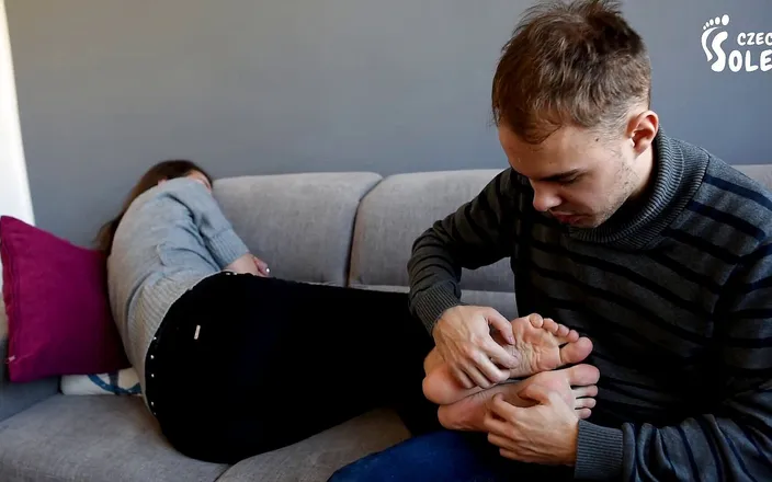 Czech Soles - foot fetish content: Give me your feet or I'll tickle you!