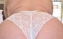 Tina Angel: Full Back Lace Panties on Topless Curvy Girl