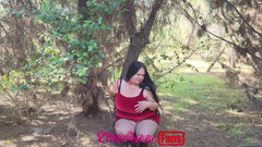 Riderqueen BBW Step Mom Latina Ebony: Riderqueen açık havada yalnız