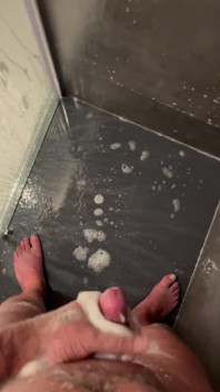 Jerked off in the Hotel Shower
