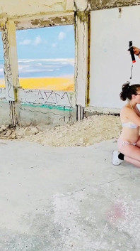 She Pays the Car Ride with Blowjobs, Hitchhiker Sex, Car Blowjob, Sex by the Beach, Teenage Blowjob by the Beach