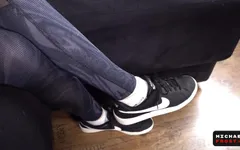 My Ex Girlfriend Footjob After Jogging and Gets Cum on Feet