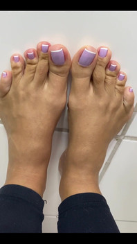 Lilac French Nails