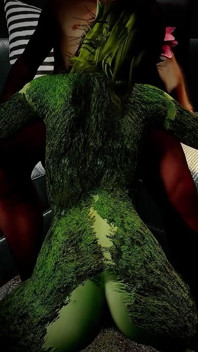 Sexy Dryad chupa polla en primer plano