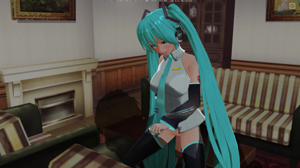 H3DC: 3d хентай hatsune miku катається на вашому члені і отримує сперму в пизду