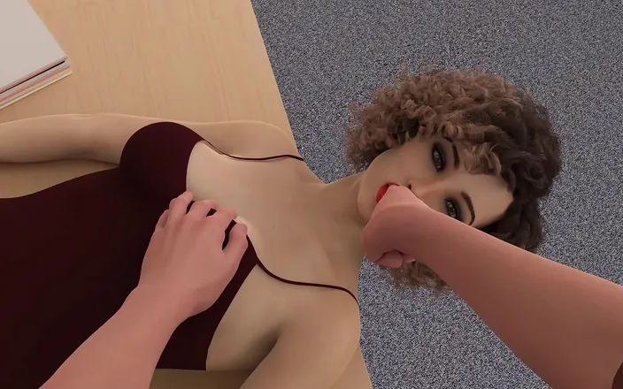 3D cartoon porn: College Kings 74 - Alex Fingering His Teacher's Pussy in the Class...