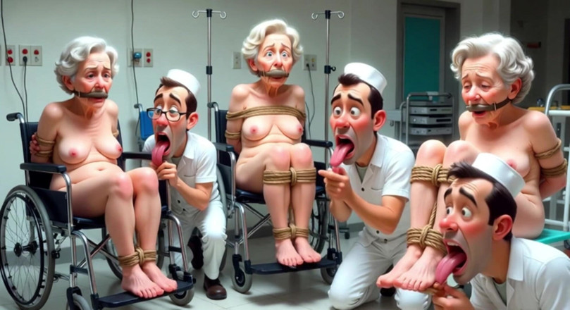 YOUR BEST FANTASY: Pathetic Men Licking Wrinkled Feet of Elderly Women