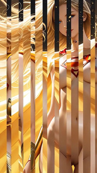 Lustrender: eroina elf golden mist discesa radiante - ai video