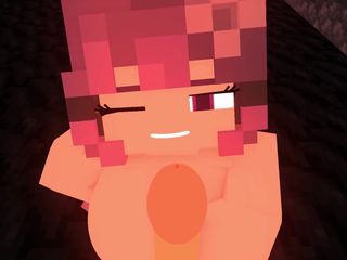 VideoGamesR34: Minecraft порно апокаліпсис світу - дівчині вдається швидко трахнутися з цим щасливим чуваком