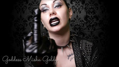 Goddess Misha Goldy: SPH JOI 숭배하고 내 가운데 손가락으로 자위!