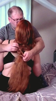 Redhead Rapunzel - Romantic Kissing & Hair Play - Long Red Hair Fetish