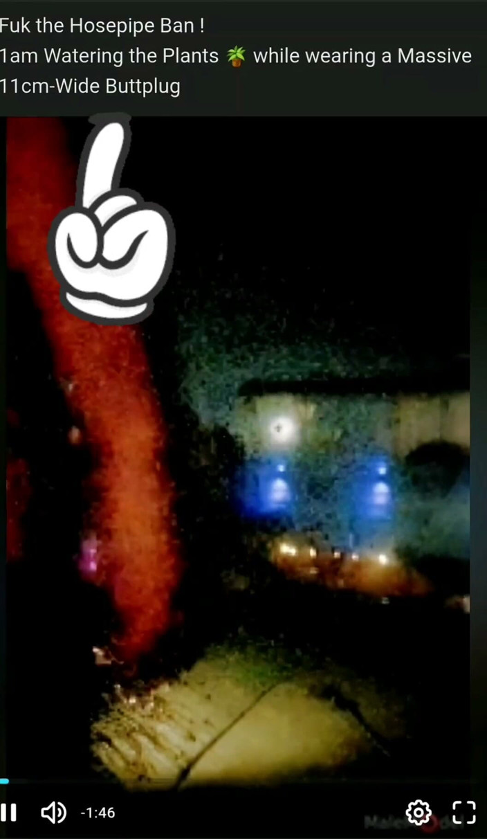 MaleModel: 1am telanjang di taman &amp; buttplug