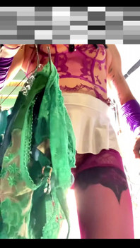 Sexy Lingerie Shemale Outdoor Exhibition Anal Dildo Insight Her Ass