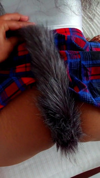Sri Lankan - Fox Tail Girl Invites Me to Fuck with Anal Plug - Asian Hot Couple