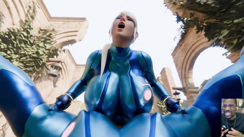 L6RD7BLU3 FUTA: Pulă grasă transsexuală Angela ejaculează adânc în Sue Storm, Samus ejaculează...