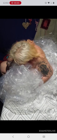 Fucking in Plastic Wrap Her Pussys the Best on the Map