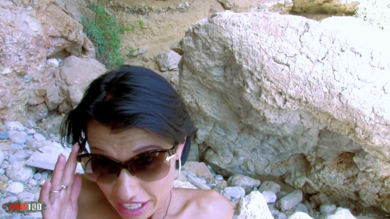 MMM100: Ebony goddess hard fucked on the beach