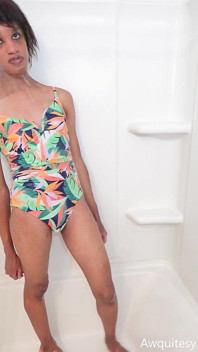 Swimwear Trans Girl Gets Wet and Wild