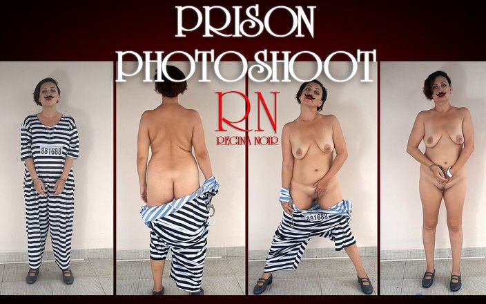Regina Noir: Hapiste fotoğraf çekiyor. Gözaltına alınan bayan hapishanenin tutsağı. Cosplay. Tam video
