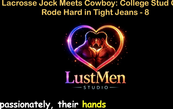 LustMen: Англійська аудіо гей секс історія - Лакросс Джок зустрічає ковбоя: студент отримує жорсткий у вузьких джинсах - частина 8